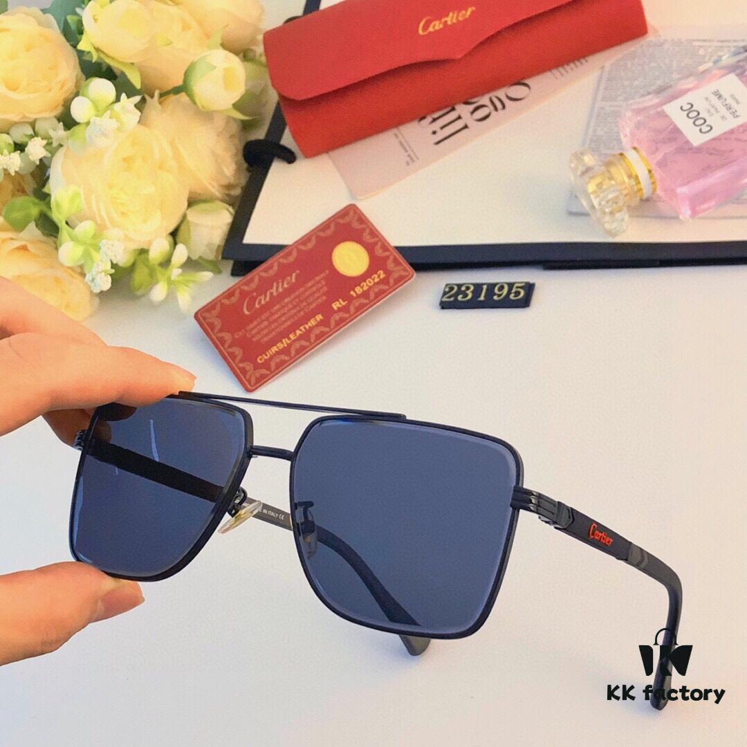 Cartier 2024 New Arrival Men's Sunglasses, Sophisticated and Edgy Style, UV Protection Driving Sunglasses, Fashionable Sun Shades