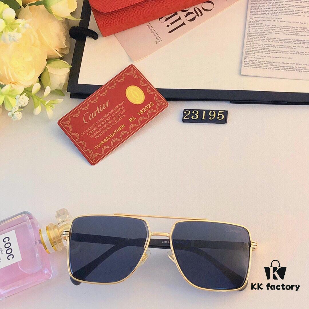 Cartier 2024 New Arrival Men's Sunglasses, Sophisticated and Edgy Style, UV Protection Driving Sunglasses, Fashionable Sun Shades