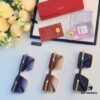 Cartier New Arrival Sunglasses, Instagram Style, Trendy Men's Retro Square Frame, UV Protection for Round Faces, Travel and Driving Eyewear