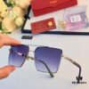 Cartier New Arrival Sunglasses, Instagram Style, Trendy Men's Retro Square Frame, UV Protection for Round Faces, Travel and Driving Eyewear