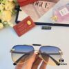 Cartier Fashionable European and American Double-Bridge Sunglasses for Men, UV Protection Sunshade Glasses for Outdoor Use, Unisex Business Aviator Sunglasses