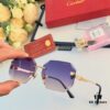 Cartier Stylish Octagonal Frameless Sunglasses for Outdoor Travel and Street Photography