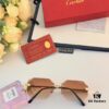 Cartier Stylish Octagonal Frameless Sunglasses for Outdoor Travel and Street Photography