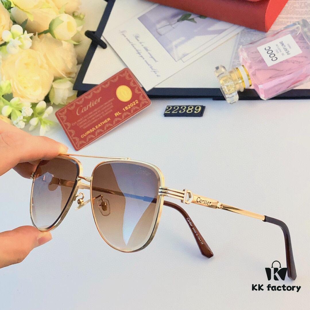 Cartier New Arrival 2024 High-End Sunglasses, Stylish and Versatile Aviator Shades, UV-Protective Photo Sunglasses