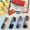 Cartier Retro Metal Double-Bridge Men's Sunglasses for Driving Square Frame Sun Glasses