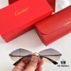 Authentic Version Arrived, Original Zeiss Dual-Tone Lenses, Cartier CT0433S, Size 55-22-140, Almond-Shaped Frame, Polished Gold Finish, Cheetah Sunglasses