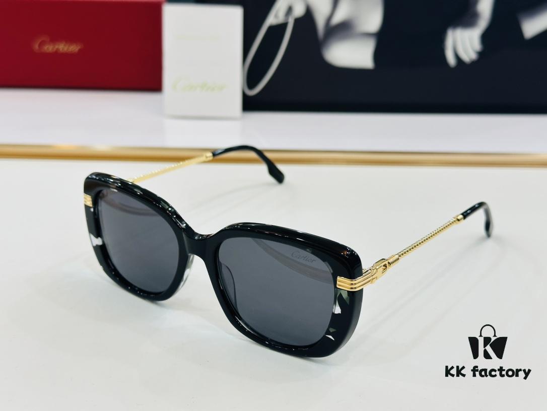 Cartier CT0377 Size: 53□19-145 Universal Frame Shape, Simple and Elegant, Fashionable and Casual Sunglasses