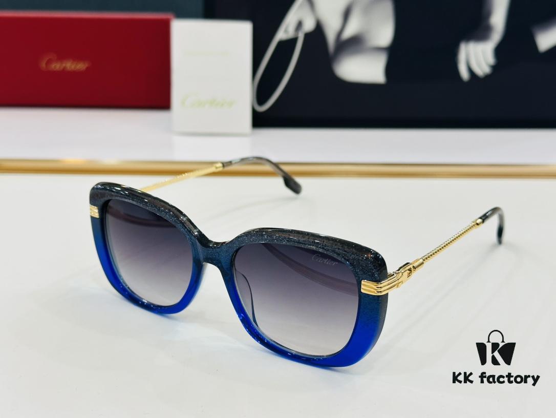 Cartier CT0377 Size: 53□19-145 Universal Frame Shape, Simple and Elegant, Fashionable and Casual Sunglasses