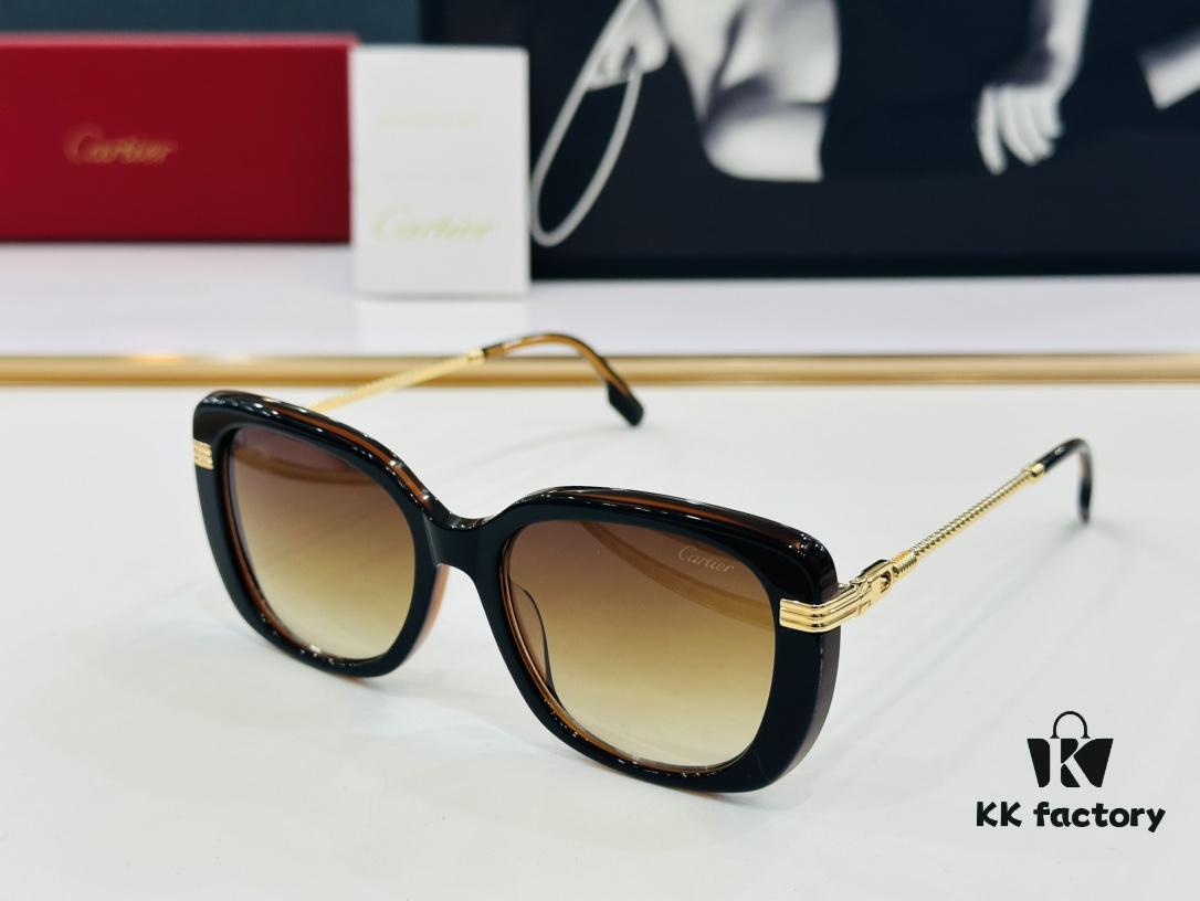 Cartier CT0377 Size: 53□19-145 Universal Frame Shape, Simple and Elegant, Fashionable and Casual Sunglasses
