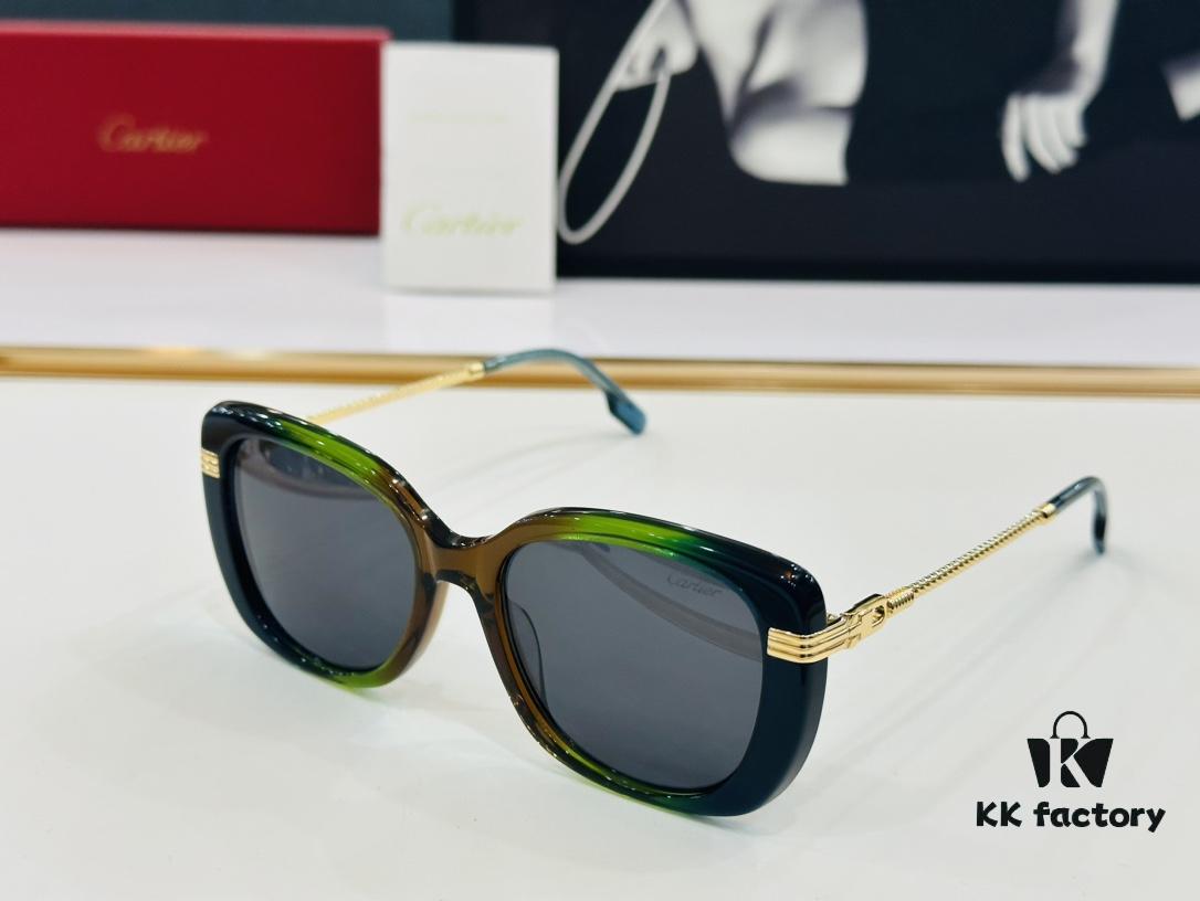 Cartier CT0377 Size: 53□19-145 Universal Frame Shape, Simple and Elegant, Fashionable and Casual Sunglasses