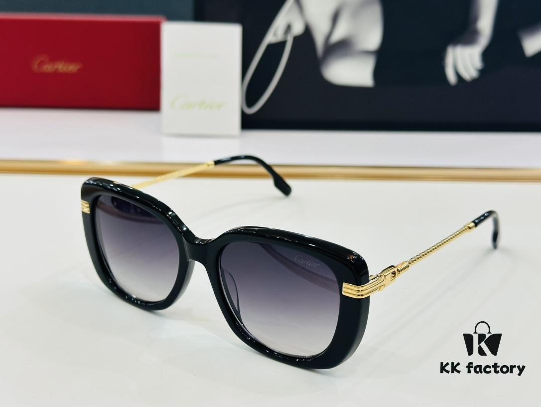 Cartier CT0377 Size: 53□19-145 Universal Frame Shape, Simple and Elegant, Fashionable and Casual Sunglasses