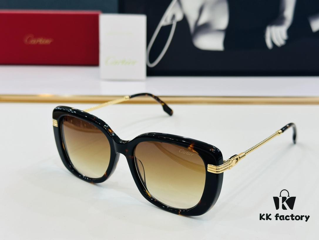 Cartier CT0377 Size: 53□19-145 Universal Frame Shape, Simple and Elegant, Fashionable and Casual Sunglasses