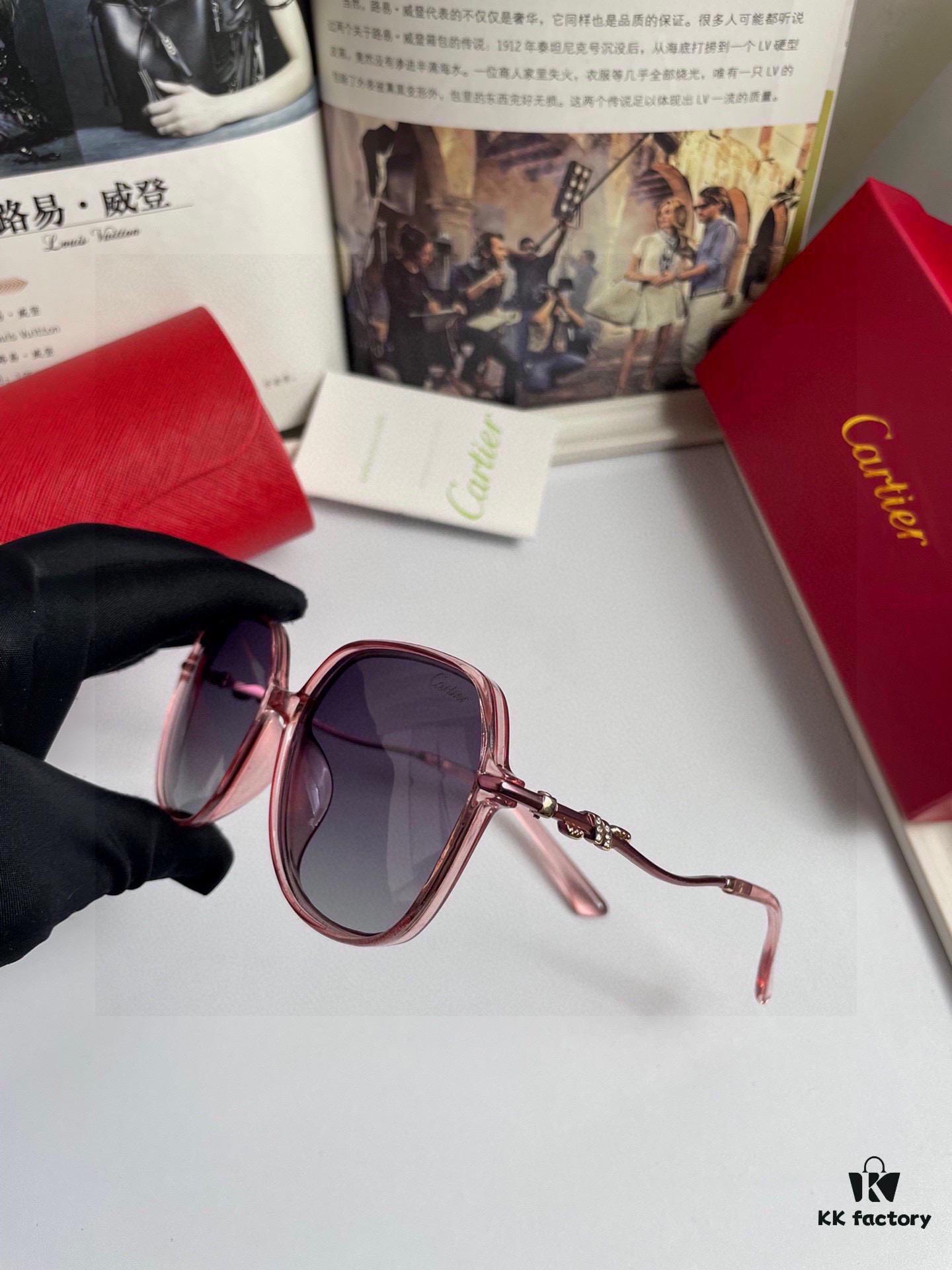 New Women's Cartier Sunglasses with PC Frame and Temples; Imported Bolle HD Polarized Lenses