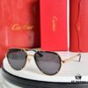 Cartier CT0195S High-Quality Men's and Women's Classic Aviator Sunglasses with Pioneering Logo Detail on Lenses and Screws