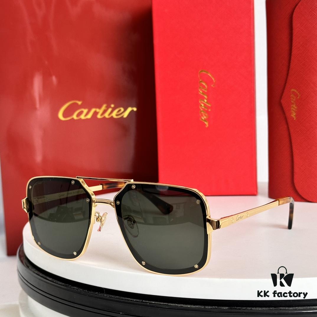 Cartier CT0194S High-Quality Sunglasses with Signature One-Screw Temple Design, Iconic Branding, Classic Unisex Square Frame