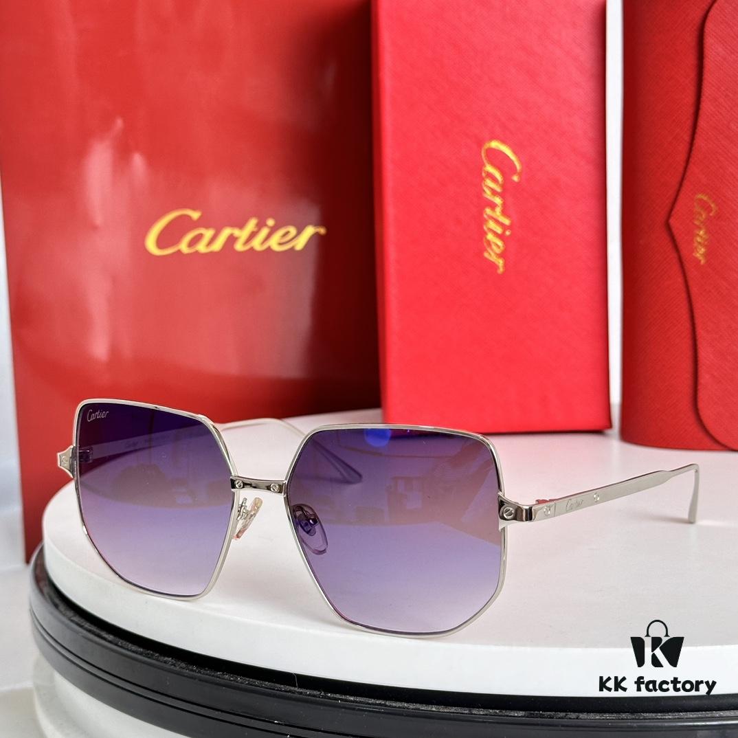 Cartier Original Official Version CT0327S Size 58-15-140 Unisex Sunglasses, Stylish and Comfortable, Suitable for All Face Shapes