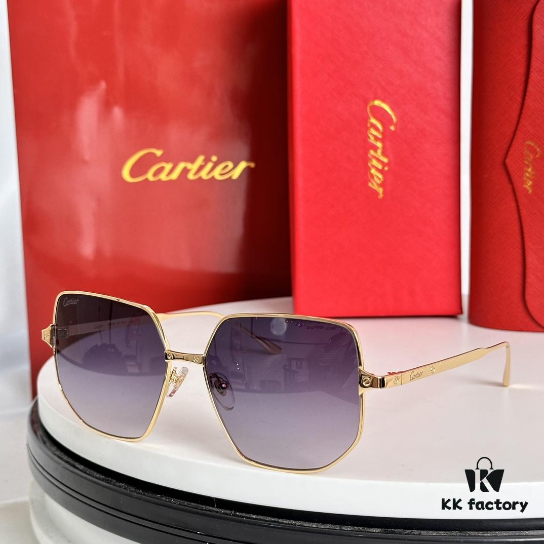 Cartier Original Official Version CT0327S Size 58-15-140 Unisex Sunglasses, Stylish and Comfortable, Suitable for All Face Shapes