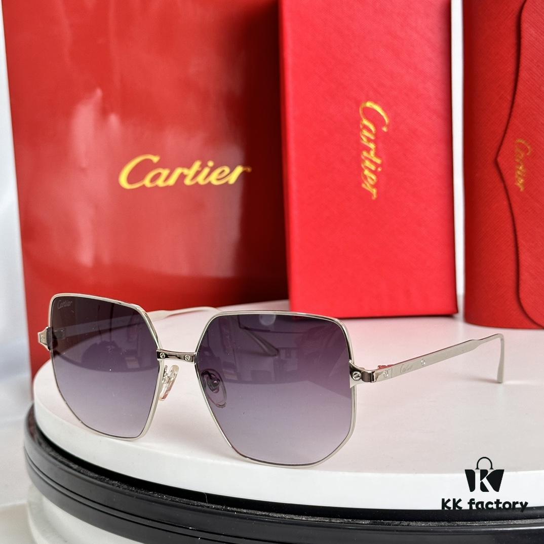 Cartier Original Official Version CT0327S Size 58-15-140 Unisex Sunglasses, Stylish and Comfortable, Suitable for All Face Shapes