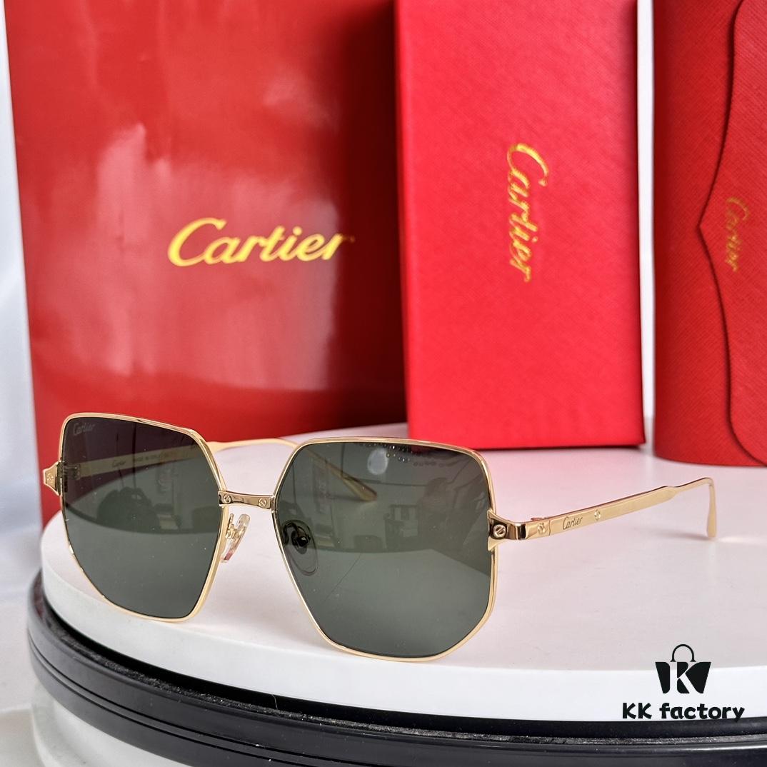 Cartier Original Official Version CT0327S Size 58-15-140 Unisex Sunglasses, Stylish and Comfortable, Suitable for All Face Shapes