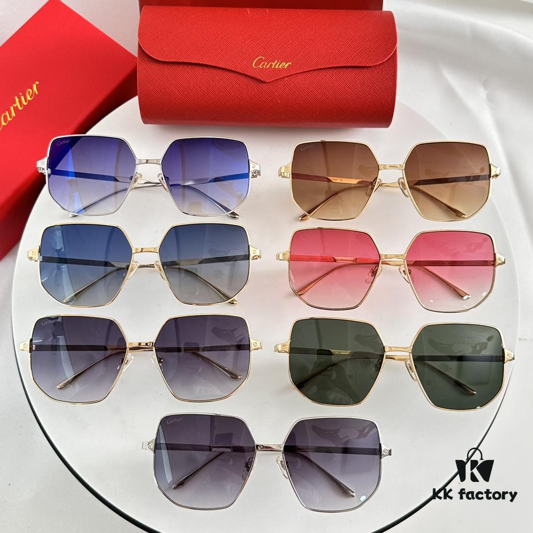 Cartier Original Official Version CT0327S Size 58-15-140 Unisex Sunglasses, Stylish and Comfortable, Suitable for All Face Shapes