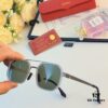Cartier New Fashion Sunglasses Metal Oversized Frame Unisex Driving Glasses Trendy European and American Influencer Style Shades
