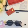 Cartier New Fashion Sunglasses Metal Oversized Frame Unisex Driving Glasses Trendy European and American Influencer Style Shades