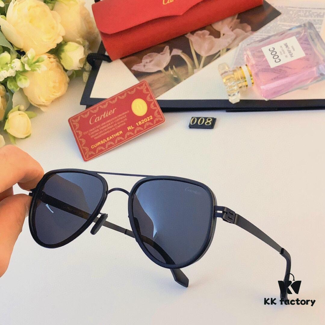 Cartier New Fashion Polarized Unisex Oversized Cat-eye Sunglasses UV Protection