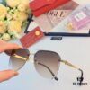 Cartier 2024 New Large-Frame Sunglasses, Korean Style Fashionable Oversized Metal Cat-Eye Sunglasses for Women