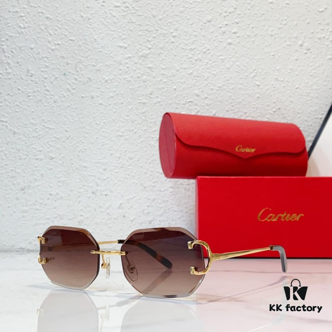 130 Cartier Official Website New Arrival Business Men's Frameless Eyeglasses, Ultra-lightweight Frames