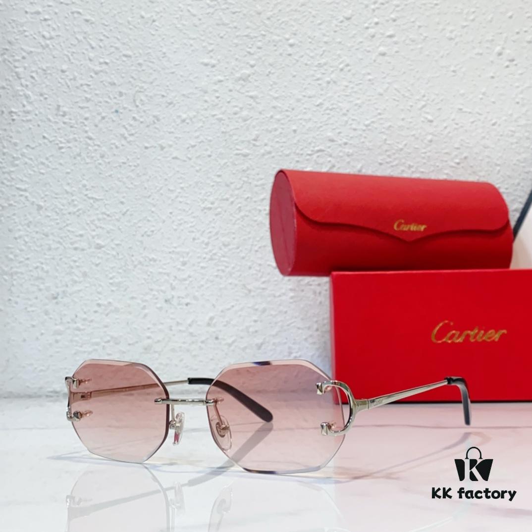 130 Cartier Official Website New Arrival Business Men's Frameless Eyeglasses, Ultra-lightweight Frames