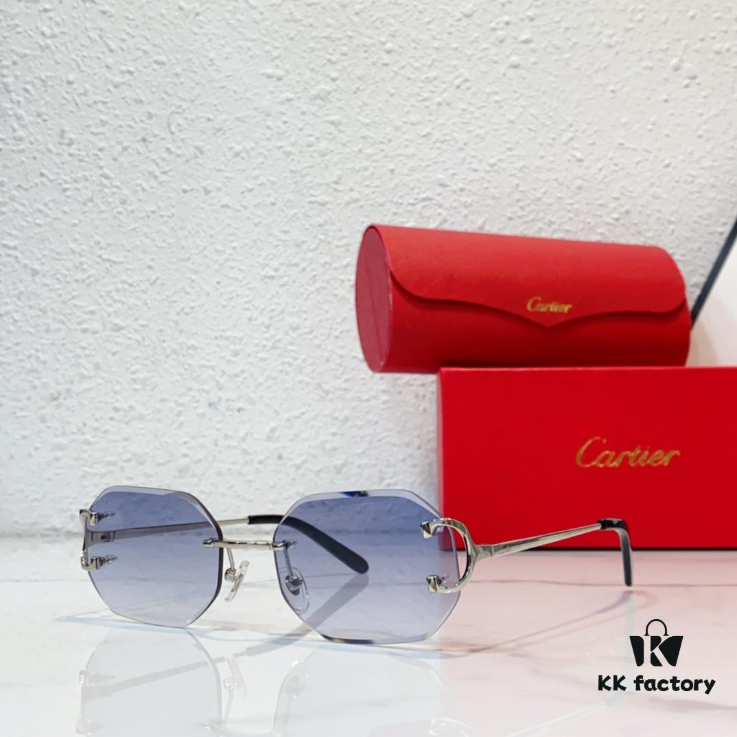 130 Cartier Official Website New Arrival Business Men's Frameless Eyeglasses, Ultra-lightweight Frames