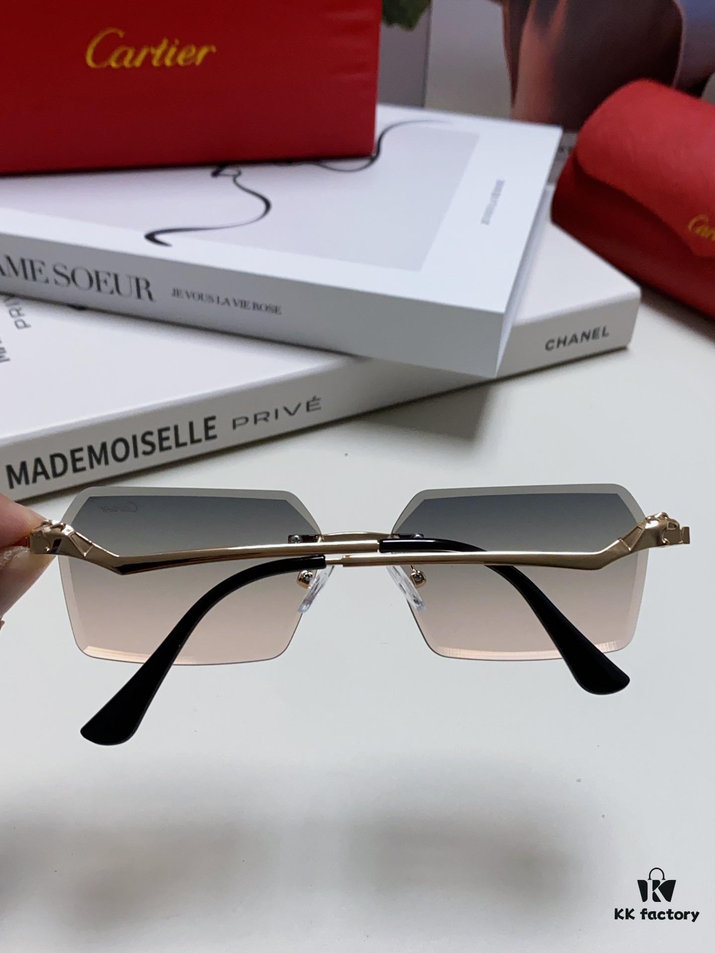 Cartier 2024 New Arrival Fashion Sunglasses for Women, Stylish Instagram-Worthy UV Protection Oversized Sun Glasses Slimming Design