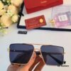 Cartier 2024 New Men's Metal Sunglasses, Fashionable Retro Double-Bridge Square Glasses, Stylish Shades for Leisure and Travel