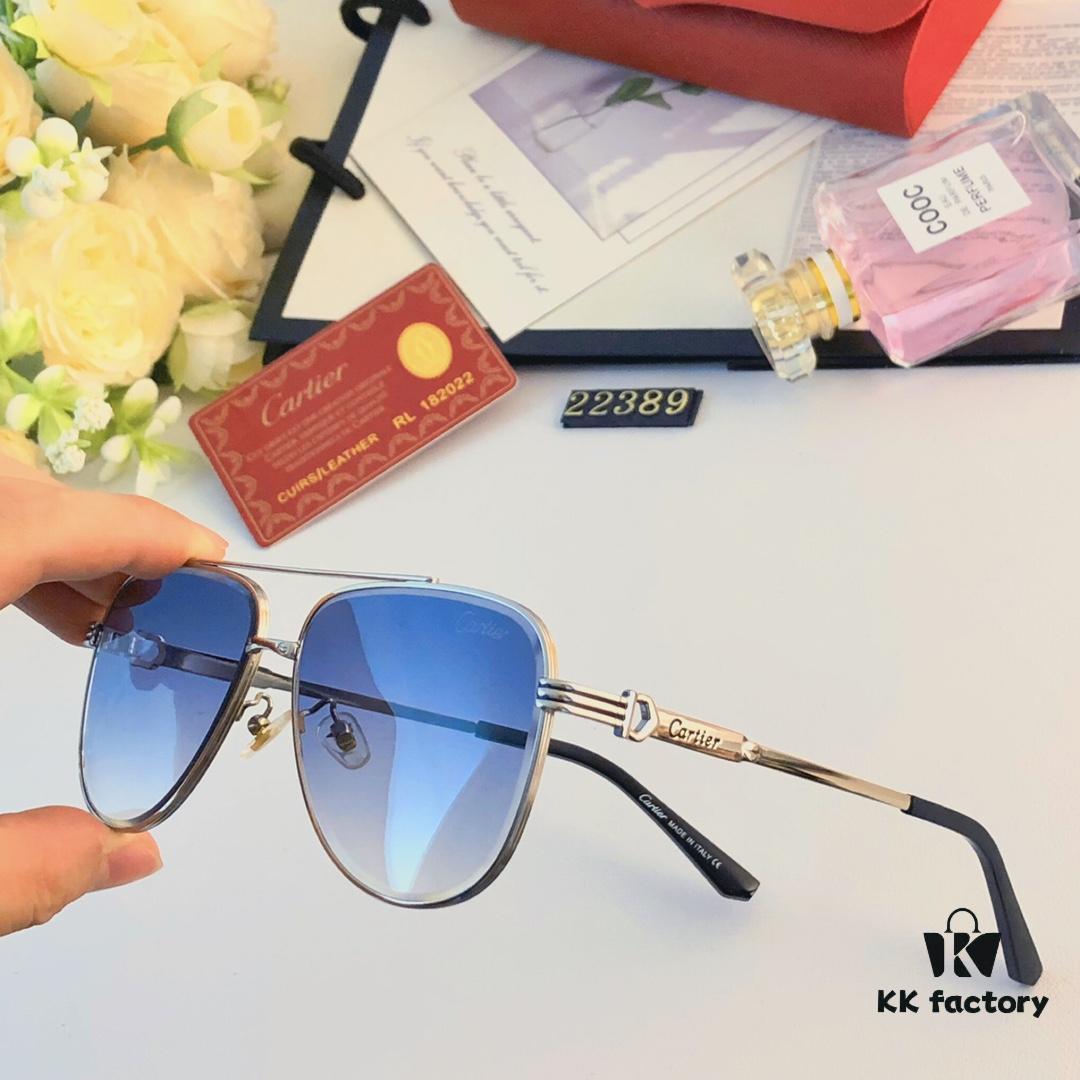 Cartier Unisex Gradient Aviator Sunglasses, Stylish and Versatile UV-Protective Oversized Shades