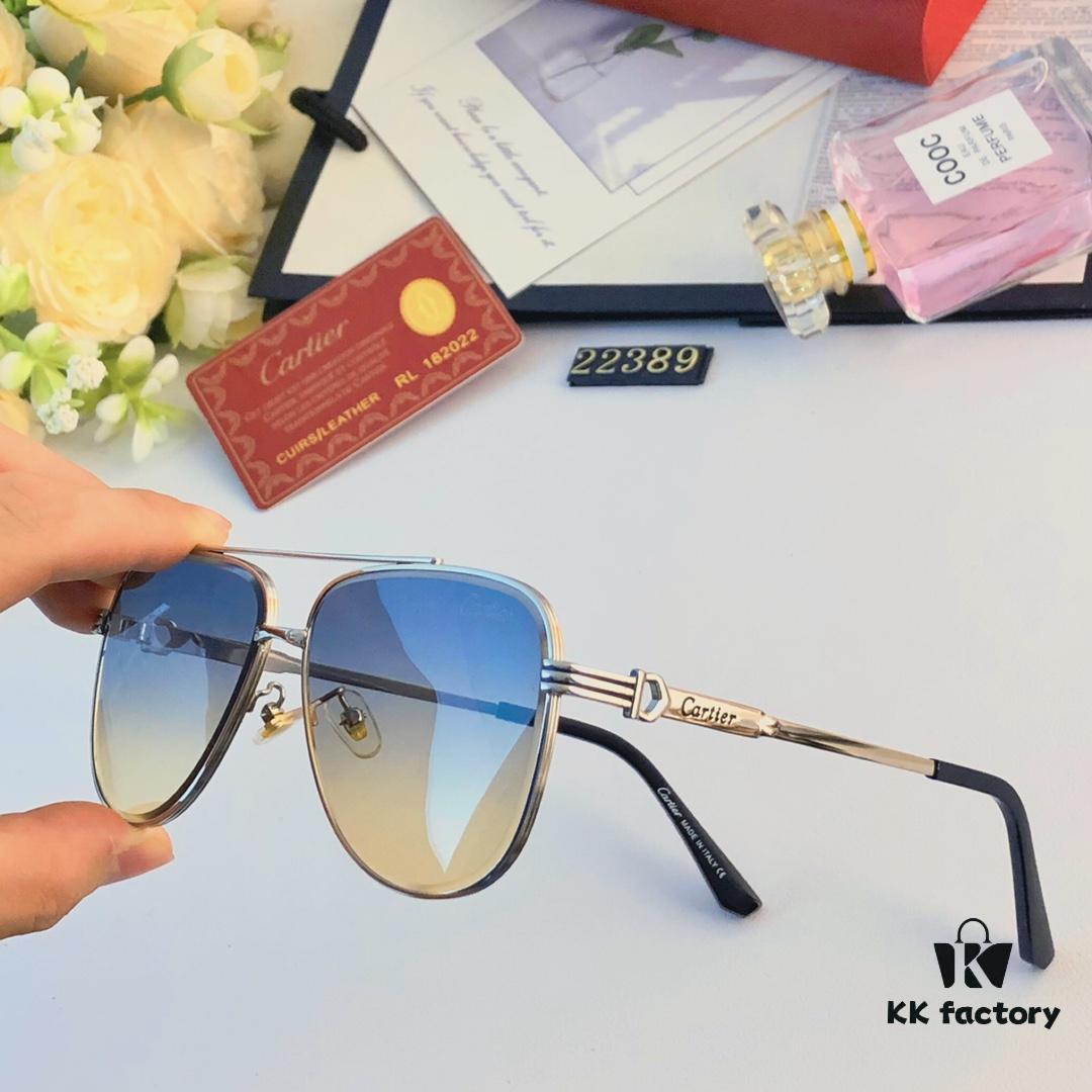 Cartier Unisex Gradient Aviator Sunglasses, Stylish and Versatile UV-Protective Oversized Shades