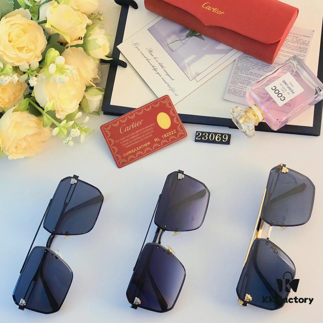 Cartier New Men's High-End Sunglasses Fashionable Stylish Trendy Shades Outdoor Driving Travel Sun Glasses