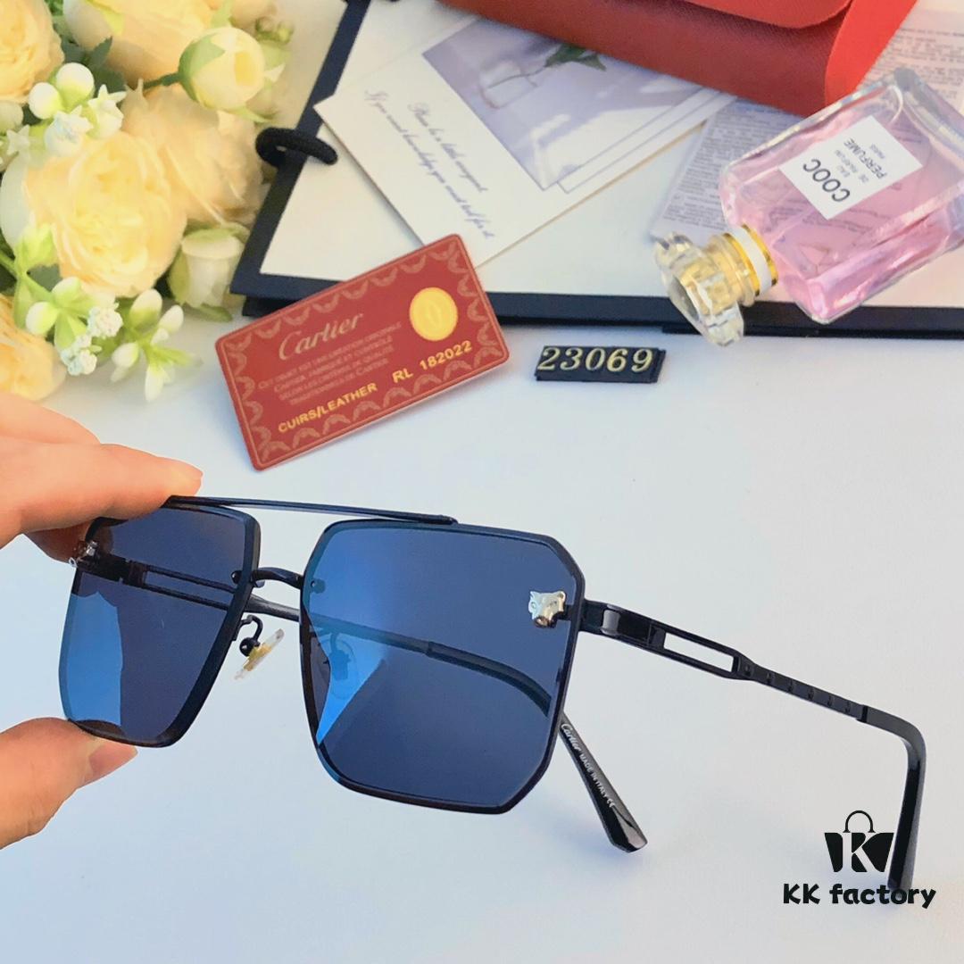 Cartier New Men's High-End Sunglasses Fashionable Stylish Trendy Shades Outdoor Driving Travel Sun Glasses