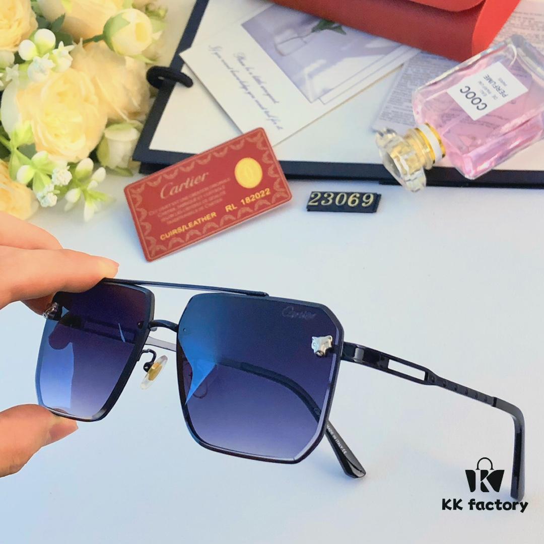 Cartier New Men's High-End Sunglasses Fashionable Stylish Trendy Shades Outdoor Driving Travel Sun Glasses