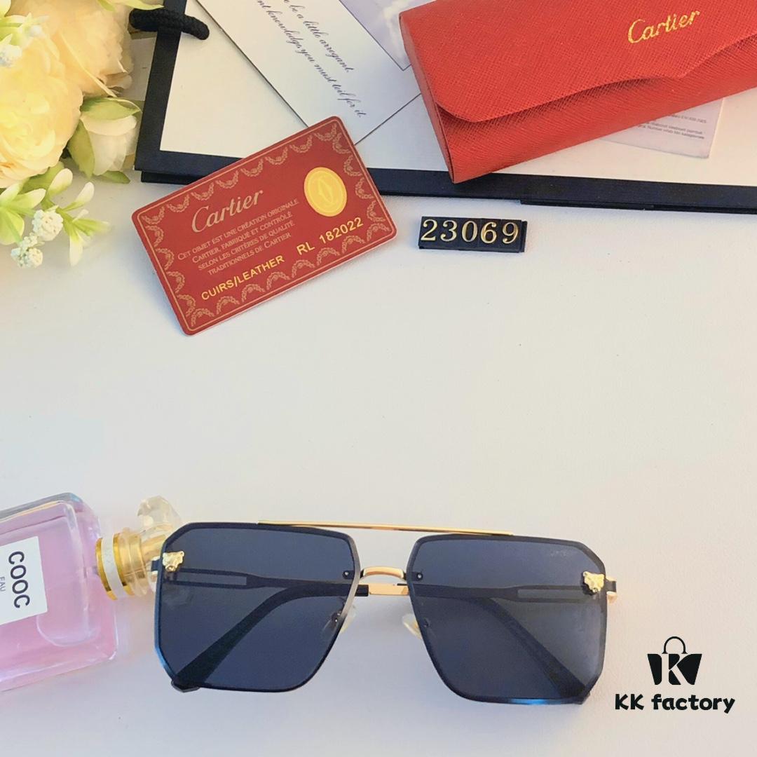 Cartier New Men's High-End Sunglasses Fashionable Stylish Trendy Shades Outdoor Driving Travel Sun Glasses