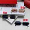 Cartier 2024 New Arrival Square Rimless Cut-Out Sunglasses for Women, Slimming, Fashionable European and American Style, INS-Inspired Street Snap Trendy Sunglasses, Stylish Small Eyewear