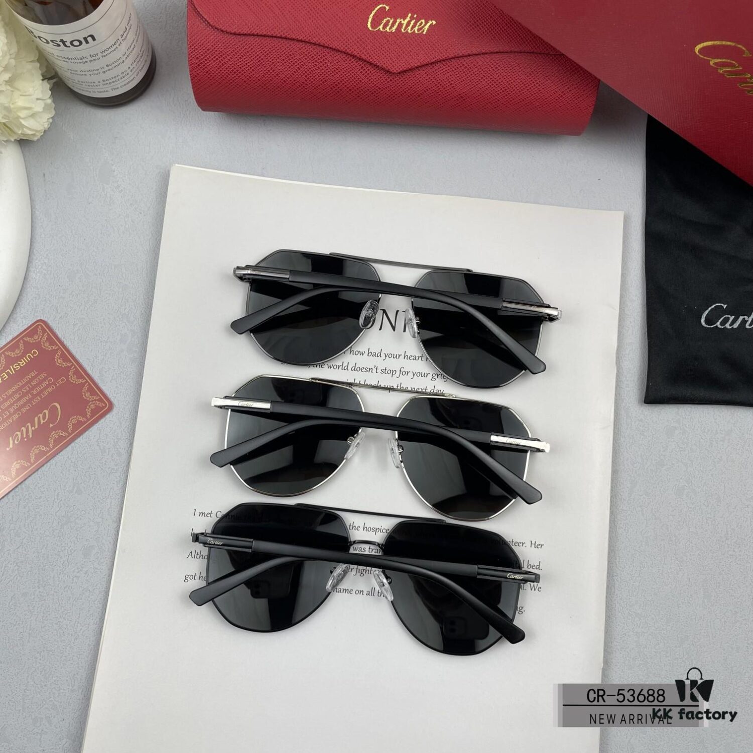 Cartier France - New Men's Polarized Sunglasses with Lightweight Metal Frame, Brand Luxury Unisex Design, Model 53688