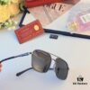 Cartier New Arrival Sunglasses, Trendy Metal Double-Bridge Oversized Fashion Sunglasses, Driving Eyewear Popular in Europe and America