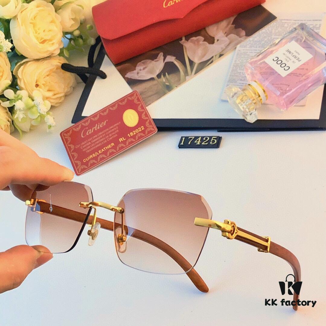 Cartier 2024 New Arrival Frameless Sunglasses, European and American Fashion Simple Style