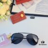 Cartier Men's New HD Polarized Sunglasses Pilot Metal Double-Bridge UV Protection Aviator Driving Glasses