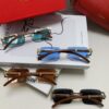 Cartier 2024 New Retro Wooden-Leg Inspired Sunglasses, Frameless Diamond-Paved Fashion Unisex Sun Glasses for Men and Women