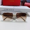 Cartier Unisex Square Sunglasses, Metal Frame Lightweight Sun Glasses for Men and Women, Stylish and Elegant Driving Eyewear