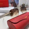 Cartier Unisex Square Sunglasses, Metal Frame Lightweight Sun Glasses for Men and Women, Stylish and Elegant Driving Eyewear