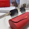 Cartier Unisex Square Sunglasses, Lightweight Metal Frame Luxury Sunglasses for Men and Women, Stylish and Elegant Driving Sun Glasses