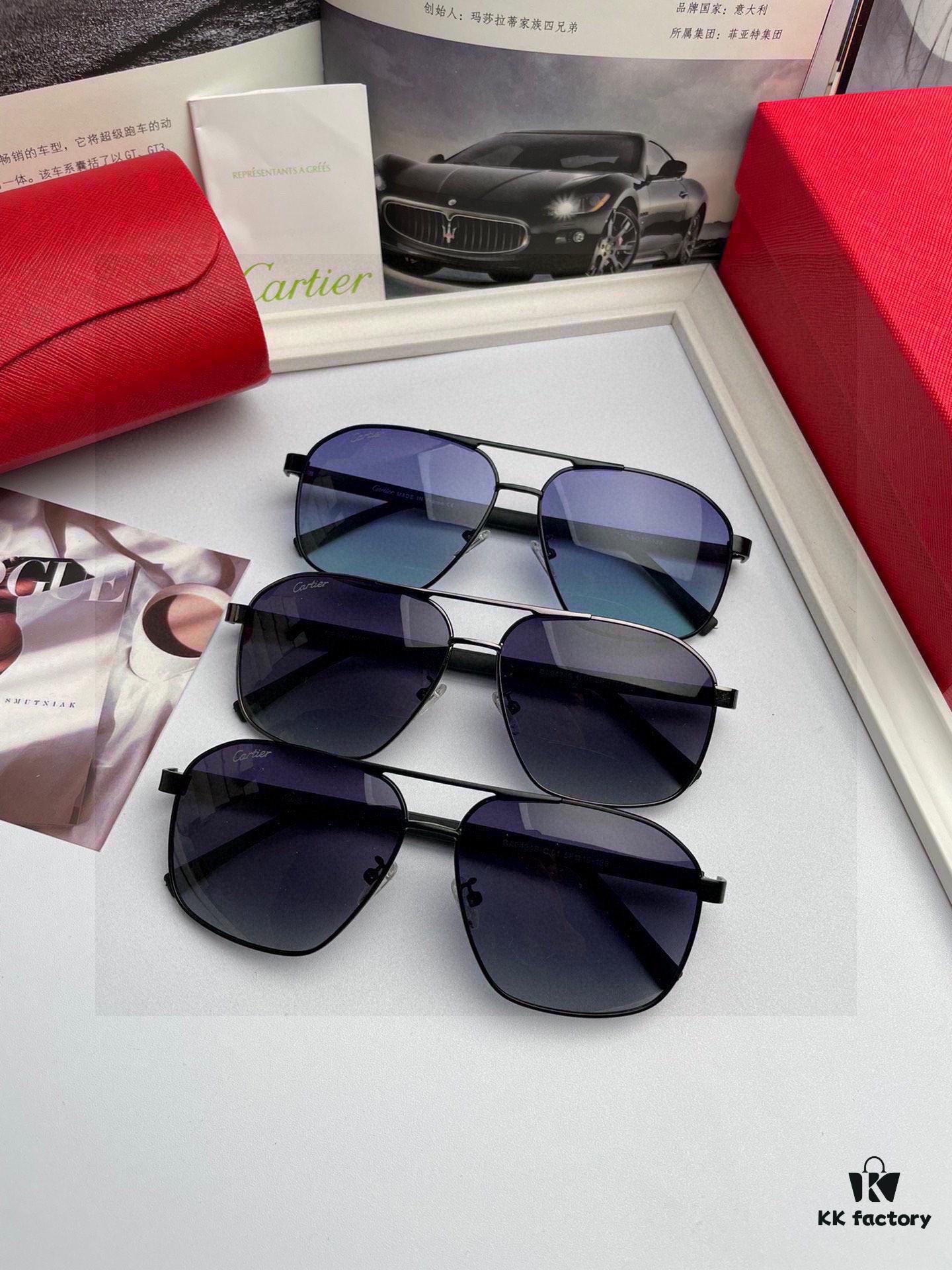 New Arrival 💥 Brand: Cartier Unisex Polarized Sunglasses - High-Quality Replica, HD Nylon Lenses, Metal Alloy Logo Temples
