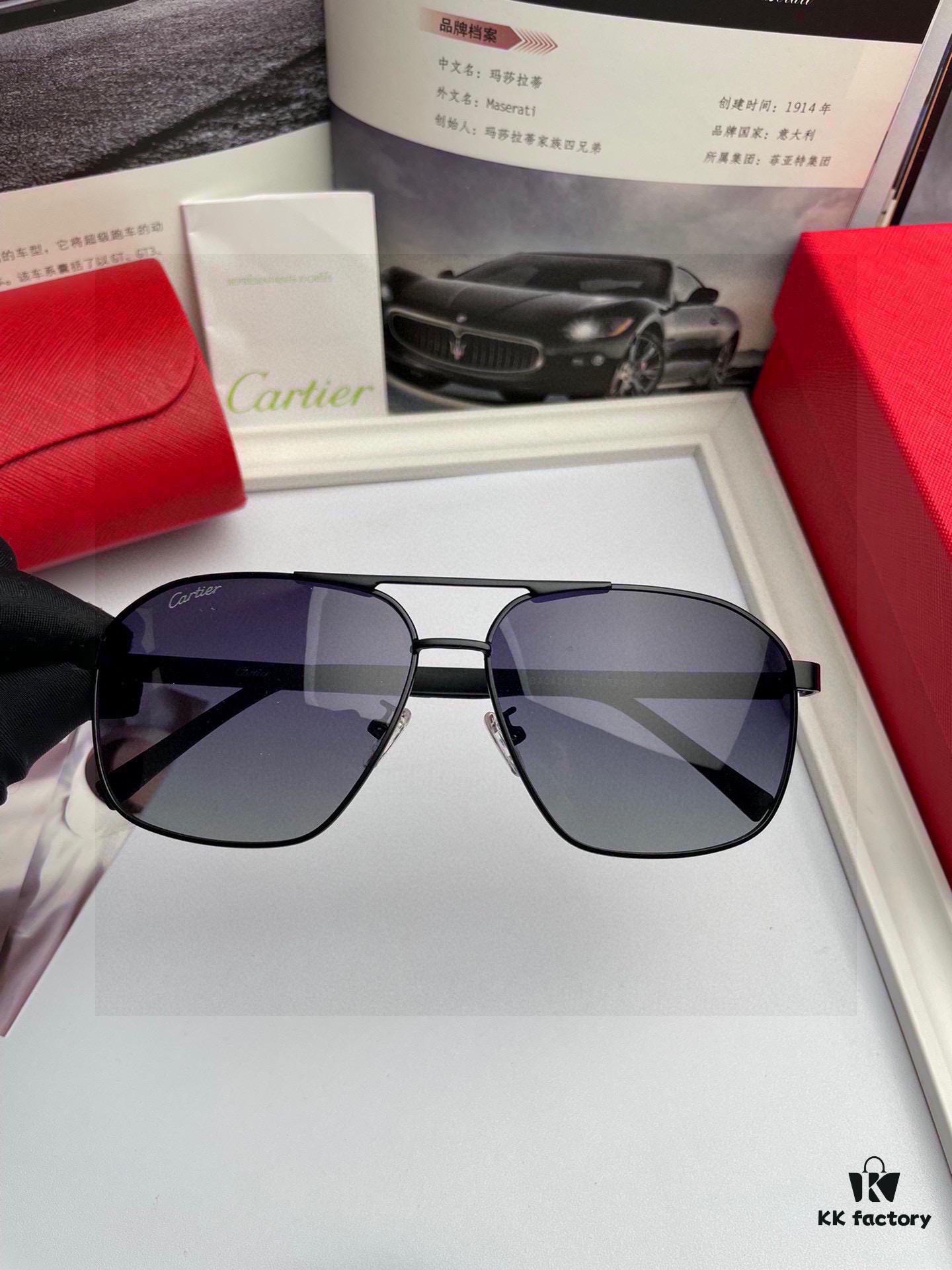 New Arrival 💥 Brand: Cartier Unisex Polarized Sunglasses - High-Quality Replica, HD Nylon Lenses, Metal Alloy Logo Temples